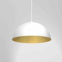 Lampa wisząca BETA WHITE / GOLD metalowa biała / złota 45 cm E27 - Milagro