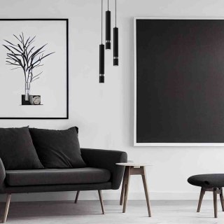 Lampa wisząca JOKER BLACK czarny z chromem potrójny zwis - Milagro