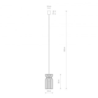 Lampa wisząca KYMI B czarna drewniana w stylu skandynawskim - Nowodvorski Lighting