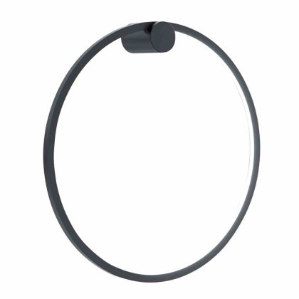 Kinkiet łazienkowy SATURNO BLACK czarna świecąca obręcz LED 25W 50 cm - Milagro