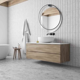 Kinkiet łazienkowy SATURNO BLACK czarna świecąca obręcz LED 46W 80 cm - Milagro