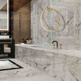 Kinkiet łazienkowy SATURNO GOLD złota świecąca obręcz LED 25W 50 cm - Milagro