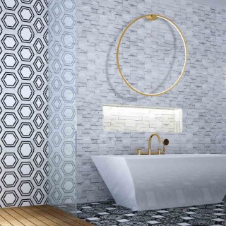 Kinkiet łazienkowy SATURNO GOLD złota świecąca obręcz LED 46W 80 cm - Milagro