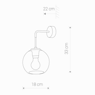 Kinkiet VETRO I czarny / dymione szkło - Nowodvorski Lighting