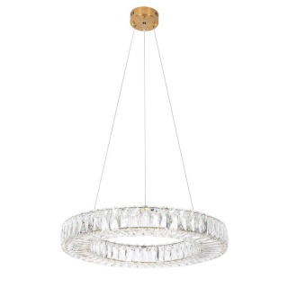 Lampa wisząca ALLISIA 60 LED kryształowa / złota - Moosee