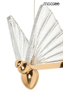 Lampa wisząca BUTTERFLY M złoty motyl designerski zwis - Moosee