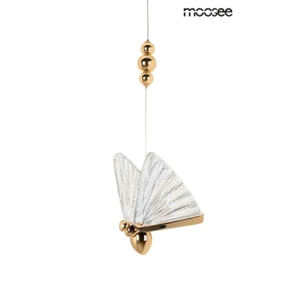Lampa wisząca BUTTERFLY M złoty motyl designerski zwis - Moosee