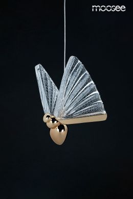 Lampa wisząca BUTTERFLY S złoty motyl designerski zwis motyw zwierzęcy - Moosee