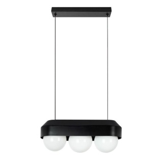Lampa wisząca DROPS 3 czarno-biała potrójna nowoczesna - Moosee