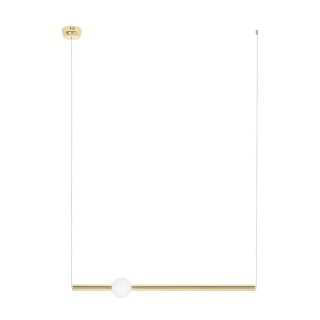 Lampa wisząca LIBRA 90 ON złota / biała ledowa listwa - Moosee