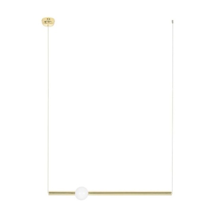 Lampa wisząca LIBRA 90 ON złota / biała ledowa listwa - Moosee