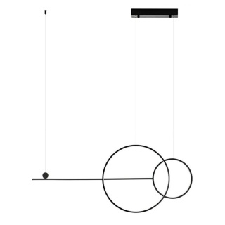 Lampa wisząca RAGE czarna ledowa minimalistyczna - Moosee