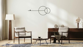 Lampa wisząca RAGE czarna ledowa minimalistyczna - Moosee