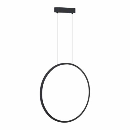 Lampa wisząca SATURNO BLACK czarna pionowa obręcz LED 28W IP44 - Milagro