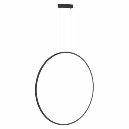 Lampa wisząca SATURNO BLACK czarna pionowa obręcz LED 46W IP44 - Milagro