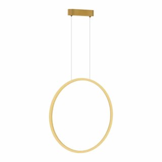 Lampa wisząca SATURNO GOLD złota pionowa obręcz LED 28W IP44 - Milagro