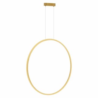 Lampa wisząca SATURNO GOLD złota pionowa obręcz LED 46W IP44 - Milagro