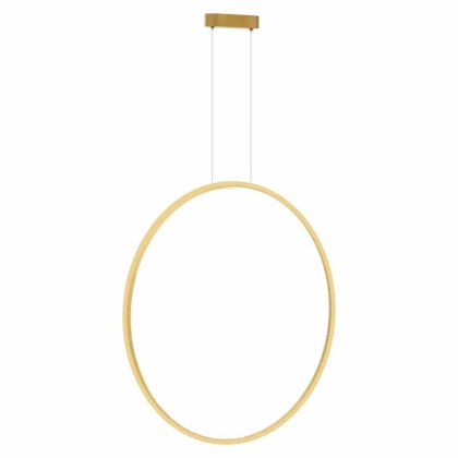 Lampa wisząca SATURNO GOLD złota pionowa obręcz LED 46W IP44 - Milagro