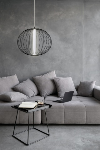 Lampa wisząca TREVISO mała czarna dekoracyjna do salonu LED 3000K - Light Prestige