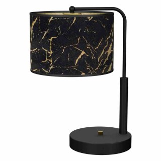 Lampka stołowa SENSO Black / Gold czarno-złota abażur mozaika elegancka - Eko-Light