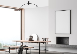 Lampa sufitowa HEFT czarny / ciemne drewno nowoczesna asymetryczna - Nowodvorski Lighting