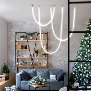 Świecący wąż ledowy ROPE LIGHT 3m biało-złoty LED 3000K - Light Prestige