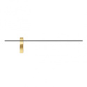 Kinkiet BENE PARETTE NERO / GOLD 100 czarno-złoty smukły minimalistyczny LED 7W 3000K - Orlicki Design