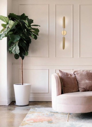 Kinkiet LOCCA złoty elegancki do salonu - MOOSEE