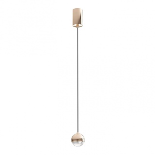 Lampa wisząca BOLICINA GOLD LED złoty zwis łezka - Orlicki Design