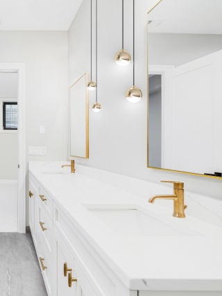 Lampa wisząca BOLICINA GOLD LED złoty zwis łezka - Orlicki Design