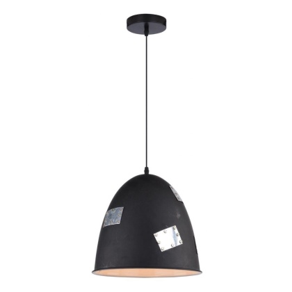 Lampa wisząca PATCH czarny / chrom metalowy klosz - Candellux Lighting
