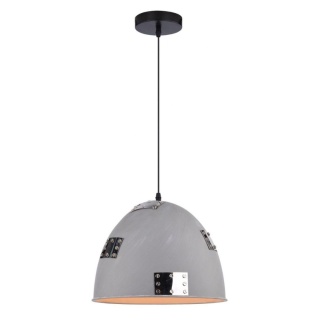 Lampa wisząca PATCH szary / chrom metalowy klosz loft - Candellux Lighting