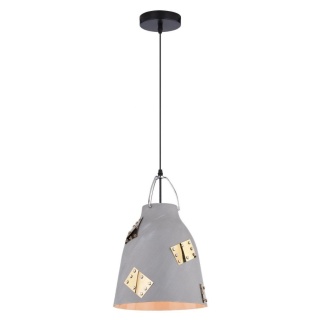 Lampa wisząca PATCH szary / złoty metalowy klosz loft - Candellux Lighting