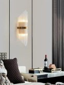 Kinkiet FLORENS S złoty kryształowy glamour do salonu sypialni - Moosee - wizualizacja