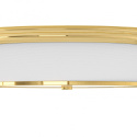 Plafon FAMBURO PL GOLD 49 złoty / biały kremowy okrągły w stylu hampton - Orlicki Design