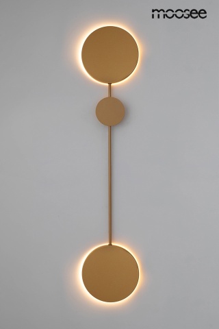 Kinkiet SHADOW 2 LED złoty podwójny kropki koła - Moosee