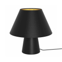 Lampka nocna FIFI BLACK czarno-złota ze stożkowym abażurem - Milagro