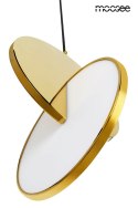Lampa wisząca DISCO złota dwa płaskie dyski krążki glamour - Moosee