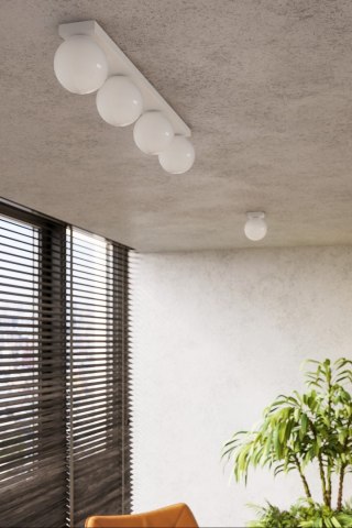 Plafon YOLI 4 biały podłużna listwa sufitowa ze szklanymi kloszami - Sollux Lighting