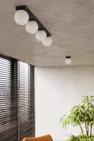 Plafon YOLI 4 czarny listwa sufitowa z kulami - Sollux Lighting