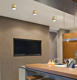 Lampa sufitowa TUBA 7,5 czarno-złota LED - Candellux Lighting