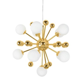 Lampa wisząca AURELIA złota / białe kule nowoczesny żyrandol - Moosee