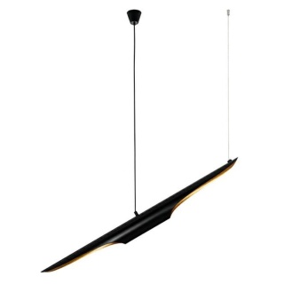 Lampa wisząca CONTEO czarno-złota podłużna podwieszana - Moosee