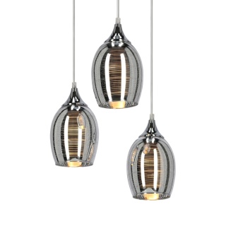 Lampa wisząca MARINA 3 chrom potrójna kaskada - Candellux Lighting