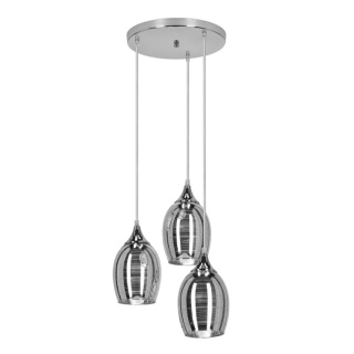 Lampa wisząca MARINA 3 chrom potrójna kaskada - Candellux Lighting