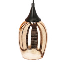 Lampa wisząca MARINA 5 czarno-miedziana szklane klosze kaskada - Candellux Lighting