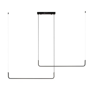 Lampa wisząca SHAPE DUO 120 czarna podwójna minimalistyczna LED - Moosee