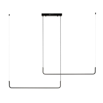 Lampa wisząca SHAPE DUO 120 czarna podwójna minimalistyczna LED - Moosee