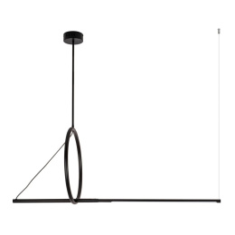 Lampa wisząca STICK LED czarna minimalistyczna - King Home