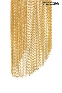 Kinkiet LAMBADA złoty lampa ścienna ze złotą kurtyną z łańcuszków - Moosee detale